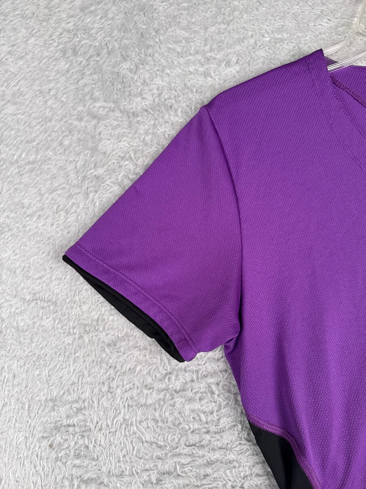 Camiseta Dakine Ciclismo Feminina Média Roxa Preta Manga Curta Bolsos de Poliéster - Imagem 3 de 4