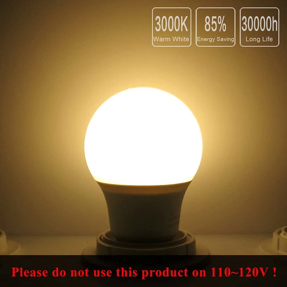 E26 12V 24V LED Light Bulbs 3W Low Voltage Warm White 3000K E27 Edison Standa... - Image 3 of 4