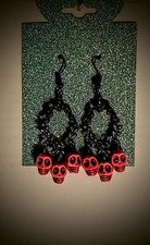 Handcrafted earrings - gauged - clip on - dangle - made in USA
