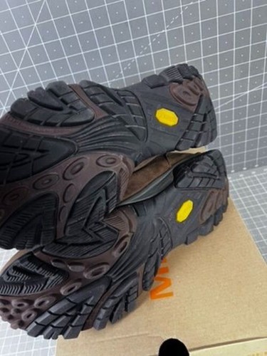 Merrell Men's Moab Adventure Moc Slip-On Shoes Dark Earth Size 9M Leather NEW - Picture 7 of 8