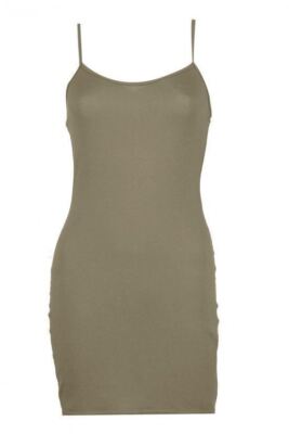 basic strappy cami bodycon dress Espresso Strappy Cami Mini Dress