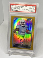 2013 GIOVANI BERNARD RC GOLD  REFRACTOR ROOKIE SP /75 AUTO PSA 10 GEM MINT POP 2
