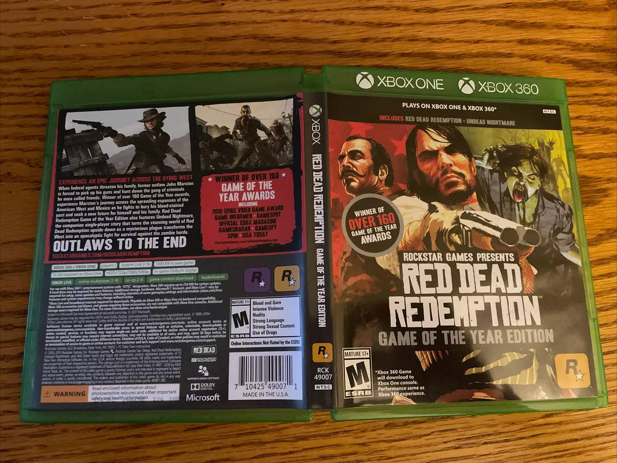 Red Dead Redemption Game of the Year Edition Xbox 360 Xbox One Brand New