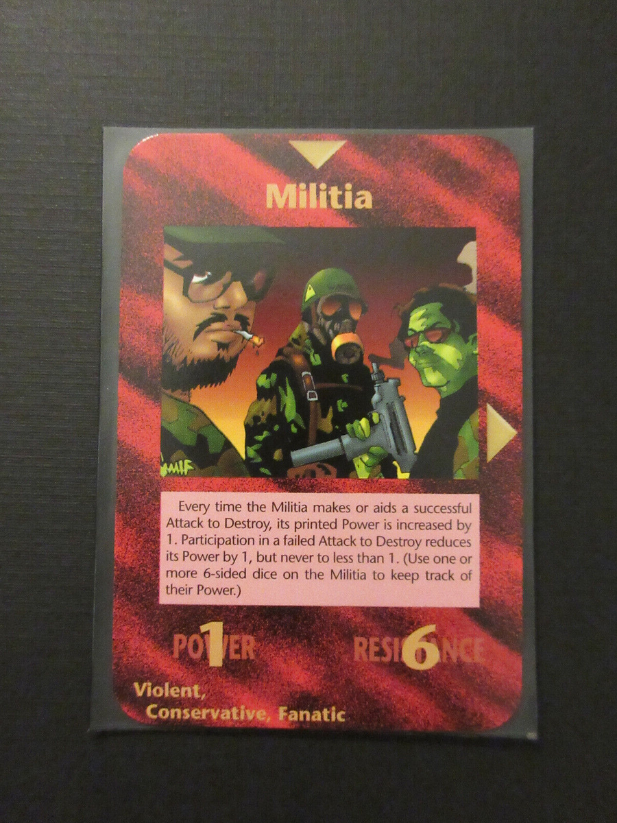 MILITIA ULTRA RARE ASSASSINS ILLUMINATI INWO Card New World Order