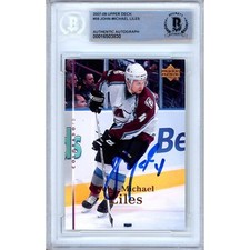 John Michael Liles Signed 2007-08 Upper Deck #59 Avalanche Beckett BAS Auto