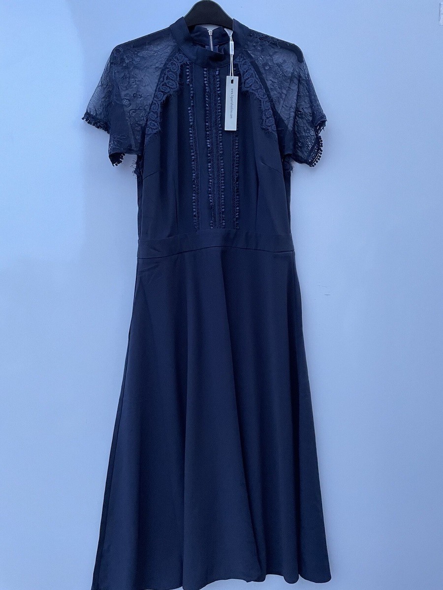 Liquorish A-line Lace Detail Navy Midi Dress UK Size 10 Bnwt | eBay UK Liquorish A-line Lace Detail Navy Midi Dress UK Size 10 Bnwt | eBay UK