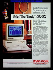 Tandy 1000 SX PC Computer Radio Shack 1988 Trade Print Magazine Ad Poster ADVERT