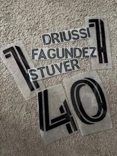 Official Name & Number Set Austin FC MLS Print Patches Iron On Black DTF