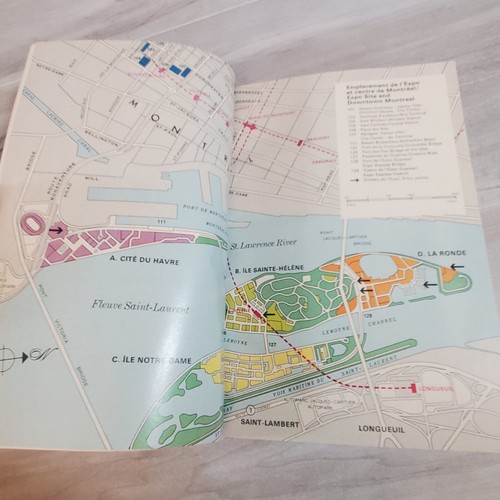 Worlds Fair Vintage 1967 Expo67 Montreal Official Guide Book French English - Picture 23 of 24