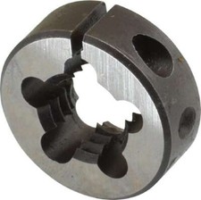 Made in USA 3693272 HSS Adjustable Round Die: 1/2-13, 3/8" OD, Right Hand Thread