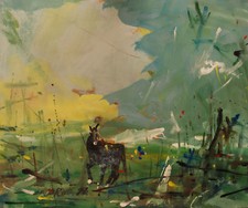 DE CERCE BRUNO - CAVALLO NEI CAMPI - HORSE IN THE FIELDS  - Dipinto Originale