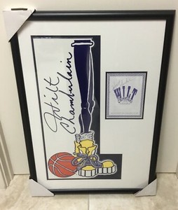 wilt chamberlain autographed basketball