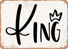 METAL SIGN - King - Vintage Look Sign