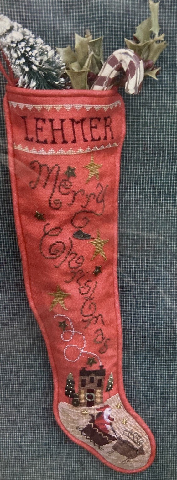 HOMESPUN ELEGANCE CINNAMON STICK STOCKING III 