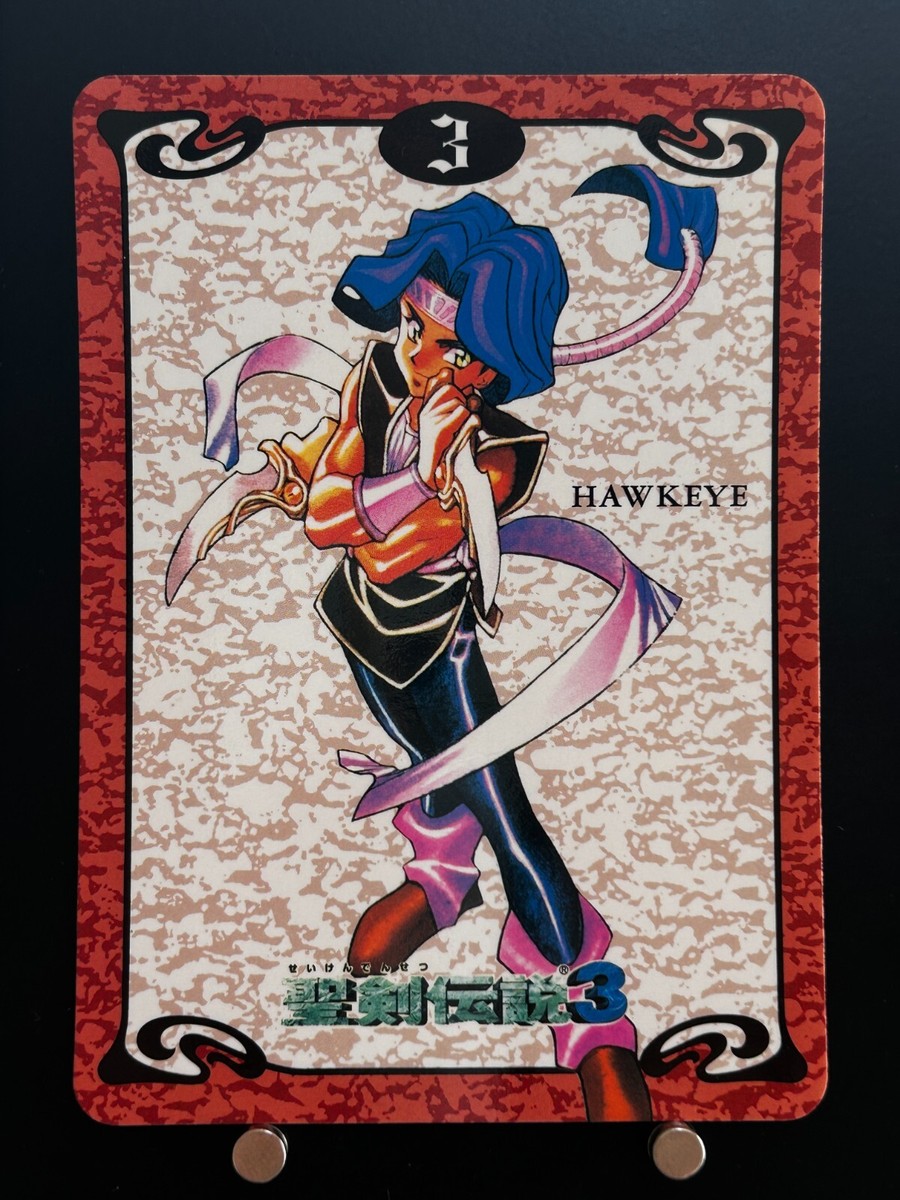 Hawkeye Trials of Mana Jumbo Card #3 Square Japanese JAPAN Game