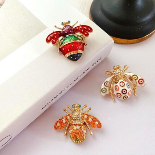 Fashion Women Enamel Bee Brooch Pin Vintage Insect Jewelry Accessories Pins - 第 1/28 張圖片