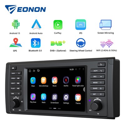 Eonon Android 13 7'' IPS Car Radio GPS Navigation Stereo For BMW E39 M5 1995-2003