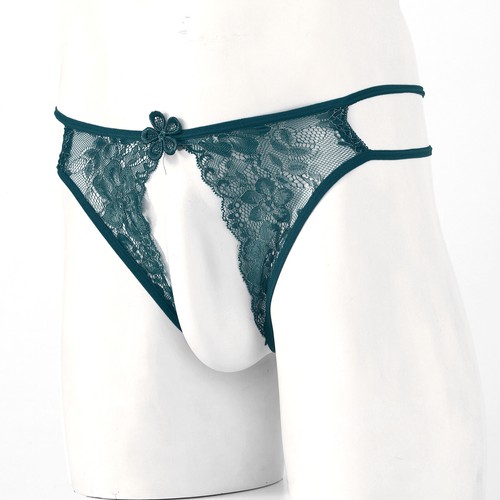 Herren Sissy String Slip Spitze Transparent Höschen für Crossdresser Transgender - Bild 68 von 133