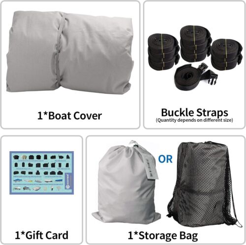 Icover Trailerable Pontoon Boat Cover, Fits 17 to 20Ft Long & Beam Width up to 1 - Picture 6 of 7