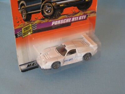 Matchbox Porsche 911 GT1 White Body Racing Le Mans Spielzeug Modellauto 75mm in BP