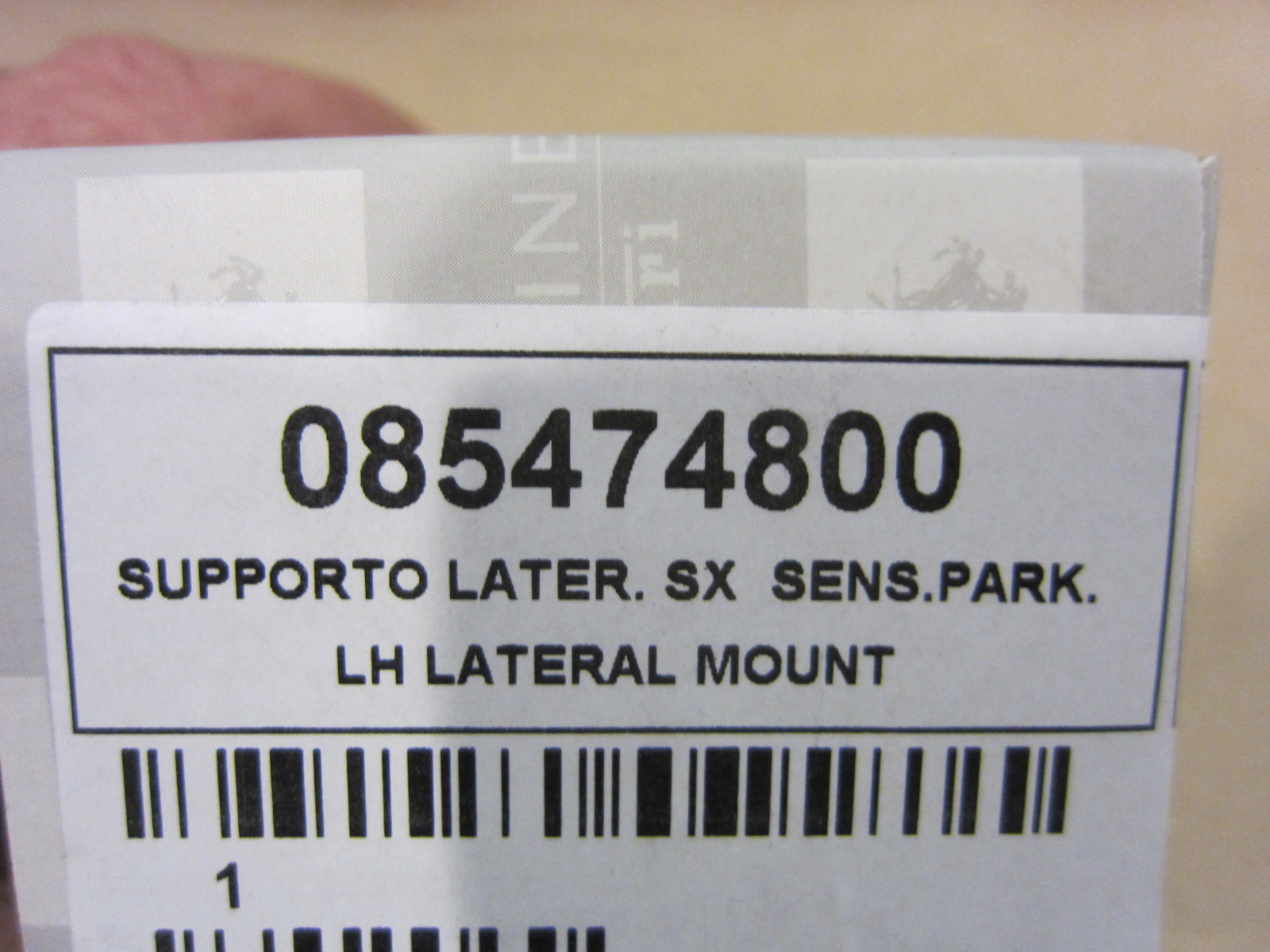 Ferrari 458 Speciale - LH Front Bumper Lateral Mount For Sensor - P/N 85474800
