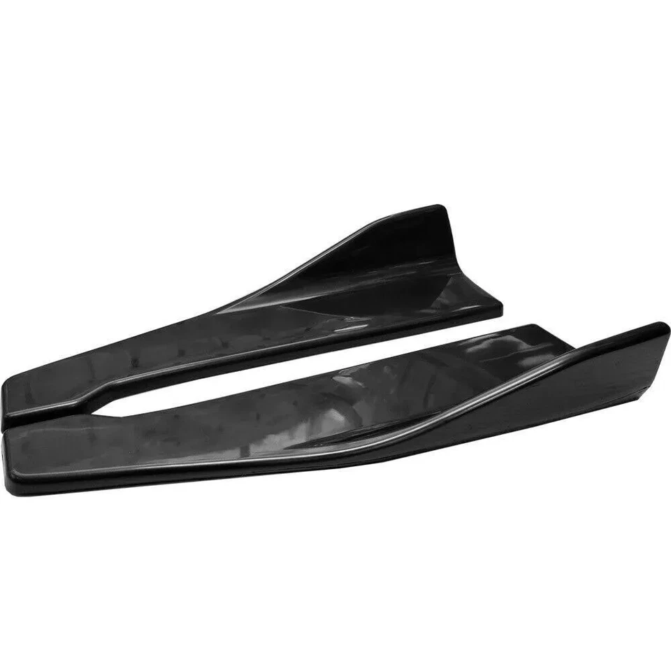 2Pcs Glossy Balck Rear Bumper Diffuser Skirts Extension Lip For Volkswagen CC Foto 2 de 4