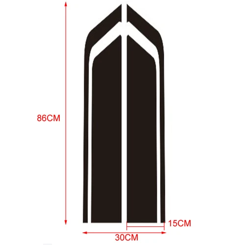 2* Car Racing Sports stripes Hood Decals Car Auto Vinyl Bonnet Sticker Accessory - Bild 4 von 12