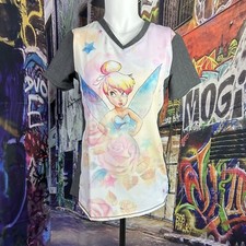 Tinker Bell Cherokee Scrubs Tooniforms Disney V Neck Top NWT Size XXS