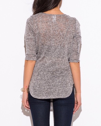 Blusa para mujer cuello con capucha cuello de inmersión cuello tejido túnica - Imagen 33 de 41