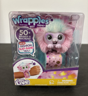 LITTLE LIVE PET WRAPPLES PINX PINK GIGGLES/PURRS EYES LIGHT UP SUPER CUTE!!
