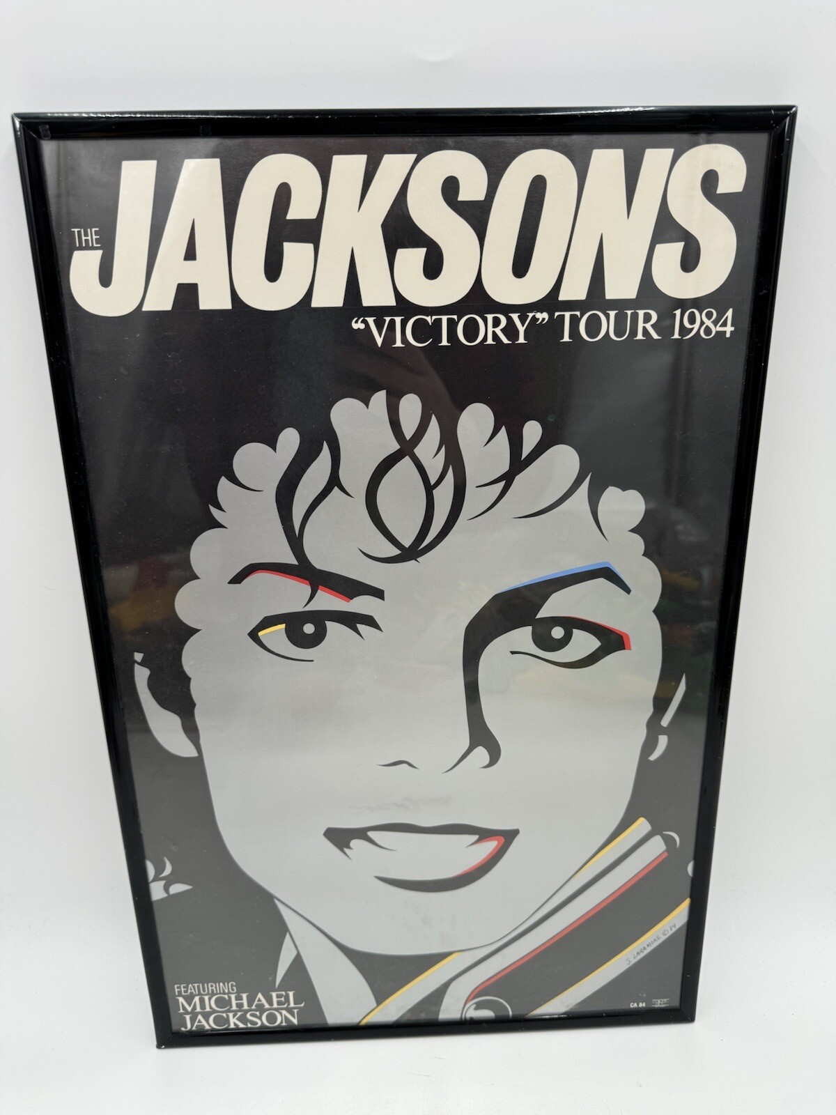 Vtg THE JACKSONS VICTORY TOUR 1984 POSTER 19 3/4” X 12 5/8” Michael ...