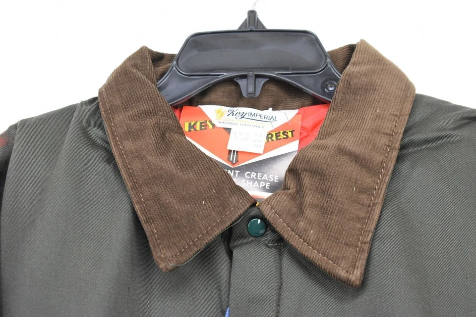 Vintage NOS Key Imperial Mens Green Insulated Never Iron Winter Work Coveralls - Image 3 of 4