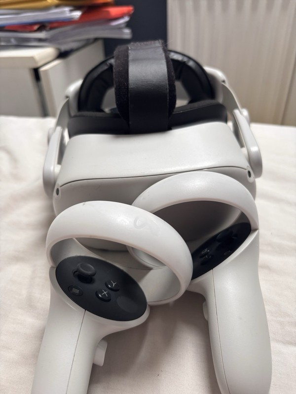 Meta Quest 2 128GB VR Headset + Controllers + Kiwi Strap+ Charger Cable (No Box)