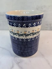 Boleslawiec Polish Pottery Crock Utensil Holder Canister