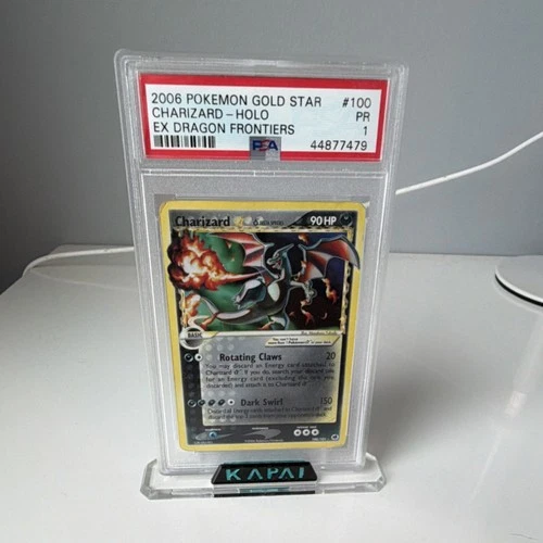Pokémon Charizard Star Gold Star Holo EX Dragon Frontiers PSA 1 100/101