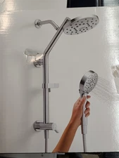 Polished Chrome - Kohler Hydrorail 3 In 1 Shower System Showerhead & Column Kit