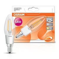 Osram Led Filament Leuchtmittel Kerze 4,5W = 40W E14 Klar Warmweiß 2700K Dimmbar