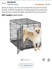 New World 24-Inch Single Door Folding Metal Dog Crate for Small Dogs