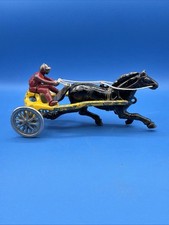 LATER KENTON HARDWARE CAST IRON 150 SULKY RACER WITH JOCKEY ORIGINAL PAINT