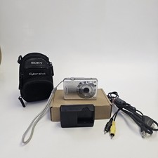 Vintage Sony Cybershot DSC-W55 7.2MP Digital Camera - Silver 0057 Cyber-shot