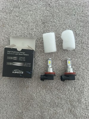  2x H11 CSP LED Headlight Kit LOW Beam Bulbs 10000K Super White Bright 360000lm