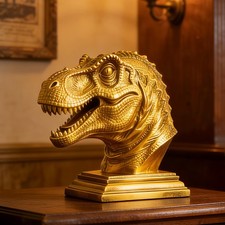 Xindam Resin Tyrannosaurus Rex Dinosaur Head Bust Statue Decorative Home & Of...