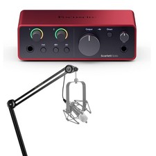 Focusrite Scarlett Solo 4th Gen USB Audio Interface with Software Suite, Bundle