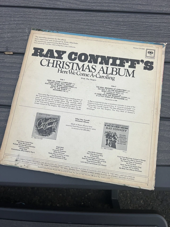 Ray Conniff's Christmas Album 'Here We Come A-Caroling' 1966 Vinyl LP - Image 2 of 2