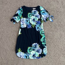 Eliza J Floral Blue Green Mini Dress Womens 2