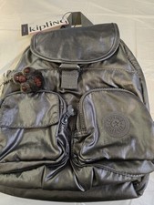 NWT Kipling BP4030 Lovebug Travel Small Backpack Polyamide Quartz Metallic 109