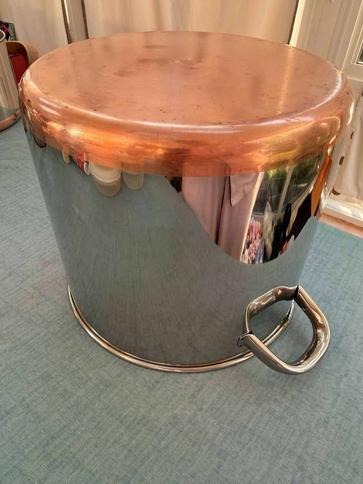 Revere Ware 12 Qt Stockpot Pot Copper Bottom Stainless Steel CLEAN Flawed
