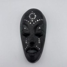 Indonesian Wood Carved Tiki Mask Wall Hanging