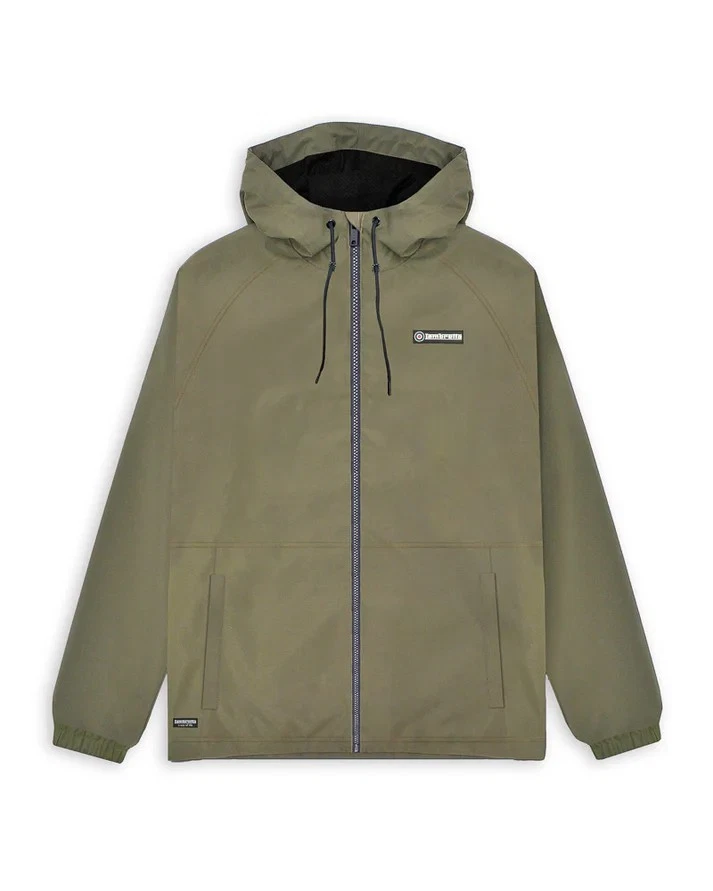 Lambretta Mens Khaki Ripstop Hooded Classic Jacket Coat