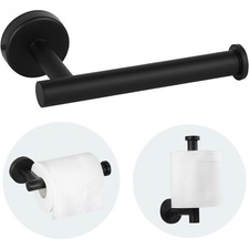 Wall Mount Toilet Paper Holder SUS 304 Stainless Steel Matte Black Bathroom